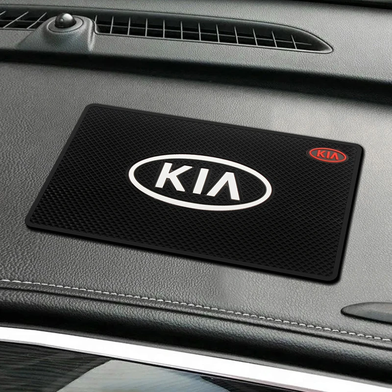 

Car Styling Auto Emblem Dashboard Phone Anti-slip PVC Mat Accessories For KIA Rio Ceed Sportage Cerato K5 Sorento Patriot Chrome