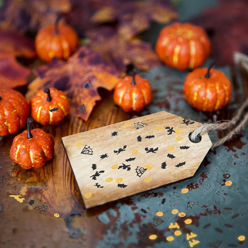 Фото Конфетти для Хэллоуина Тыква паук ведьма летучие мыши с конфетти украшение стола