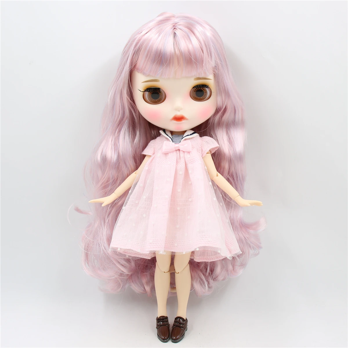 Ледяной DBS Blyth кукла 1/6 bjd белая кожа совместное тело матовое лицо резные губы с