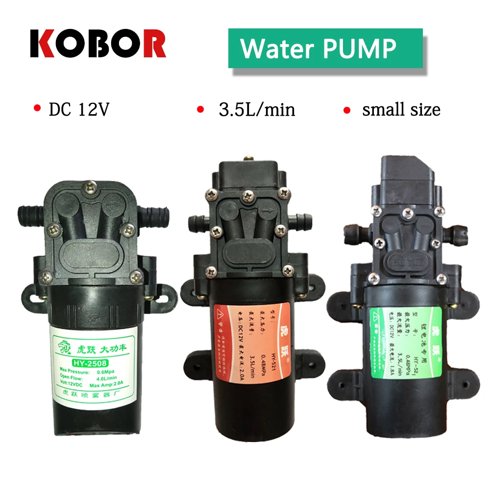 

Dc 12v 70psi 3.5l/min Agricultural Electric Water Pump Durable Black Micro High Pressure Diaphragm Water Sprayer Car Wash 12 V