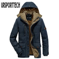 ursporttech brand winter jacket men parka thick warm plus velvet winter coat men outwear hooded jackets and coats plus size 7xl