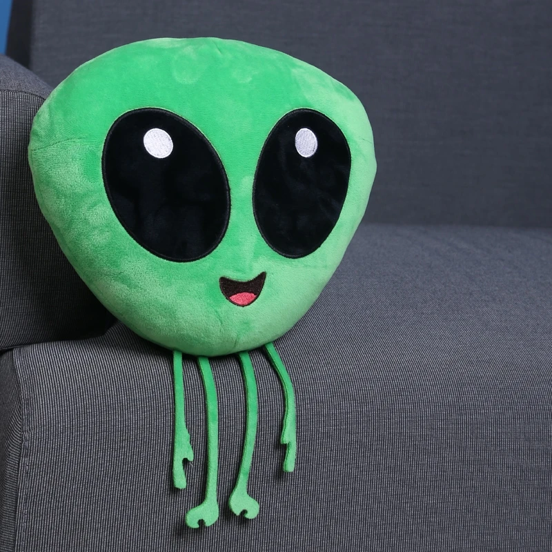 Green ET Cute Eye Plush Toys Stuffed Aliens Cushion Phone Message Emotion Toys Toy Gifts for Boys Girls Children Funny Swag Car