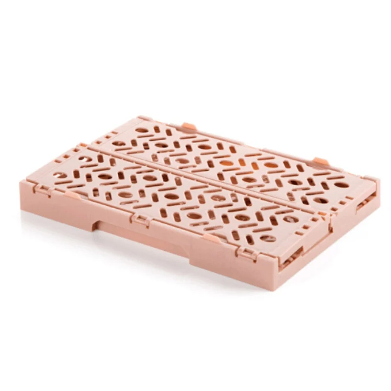 Бытовая голубая корзина для хранения складная Штабелируемая настольная ванной