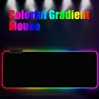 Игровой коврик для мыши, подсветка RGB для клавиатуры, звездное небо, компьютерный коврик для ноутбука, 14 режимов освещения, светодиодный игровой коврик для мыши 400x900x4 мм