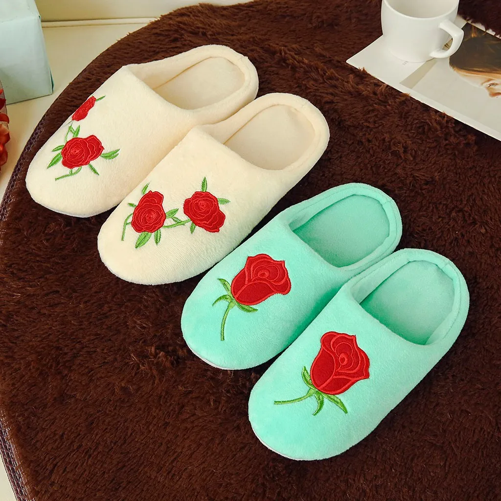 Мужские и женские хлопковые домашние тапочки милые шлепанцы зимняя теплая