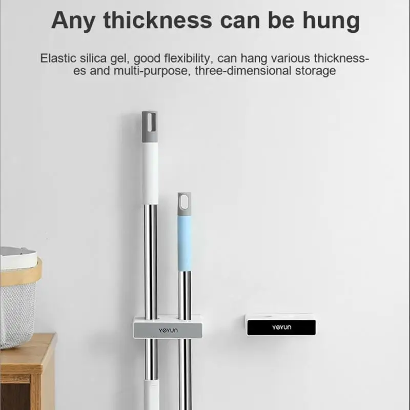 

Single/double Head Mop Rack Wall Mounted Broom Clip Toilet Brush Hook Broom Holder Kitchen Storage Tool Bathroom Accessories