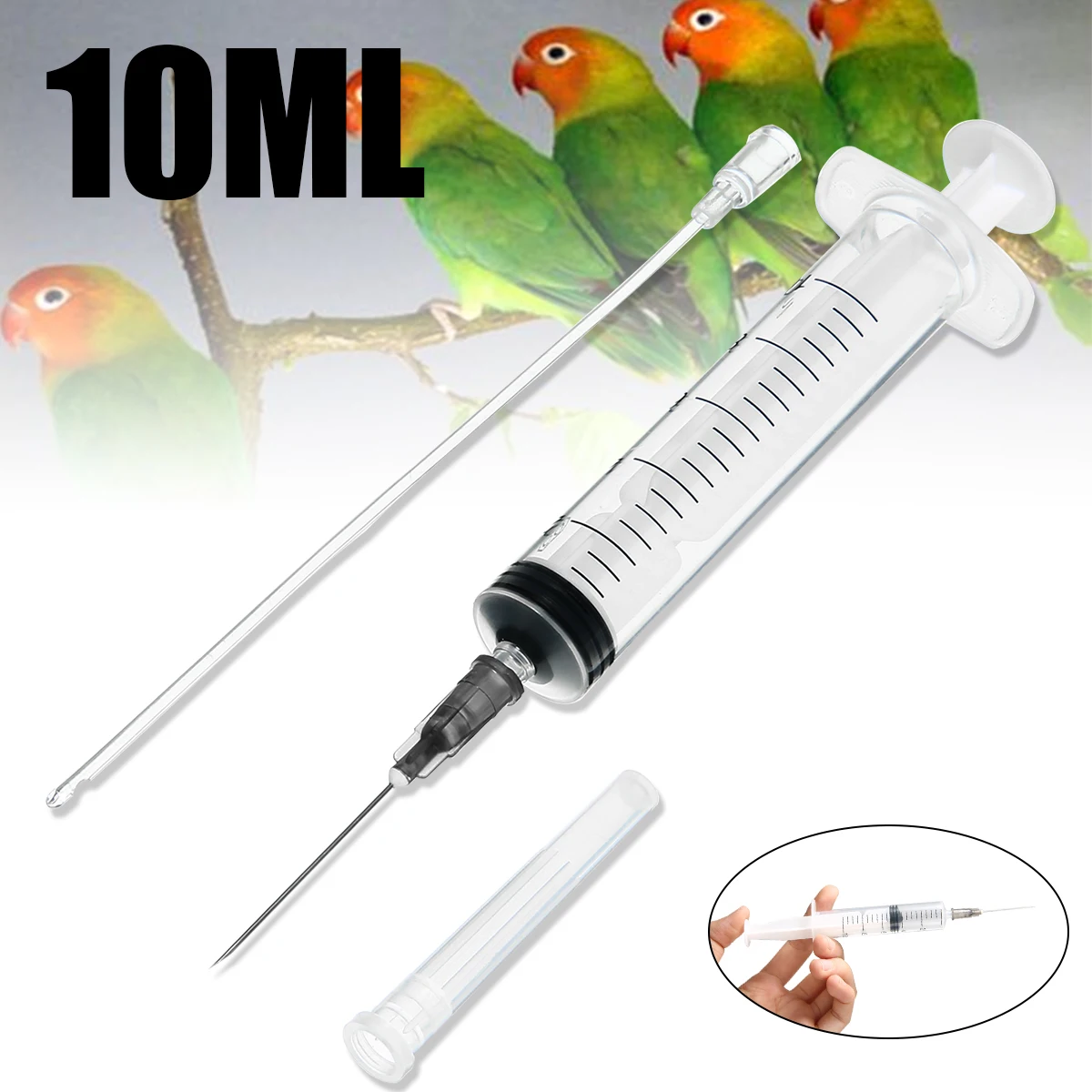 

1pc 10ml Bird Feeding Syringe For Pet Supplies Baby Pet Bird Hand Rearing Feeding Syringe Crop Tubes