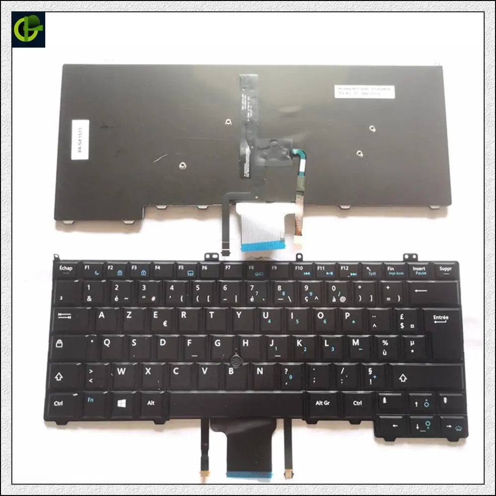 Французская Azerty клавиатура с подсветкой треком для DELL Latitude 12 7000 E7240 E7440 E7420 E7420D 4P5PJ