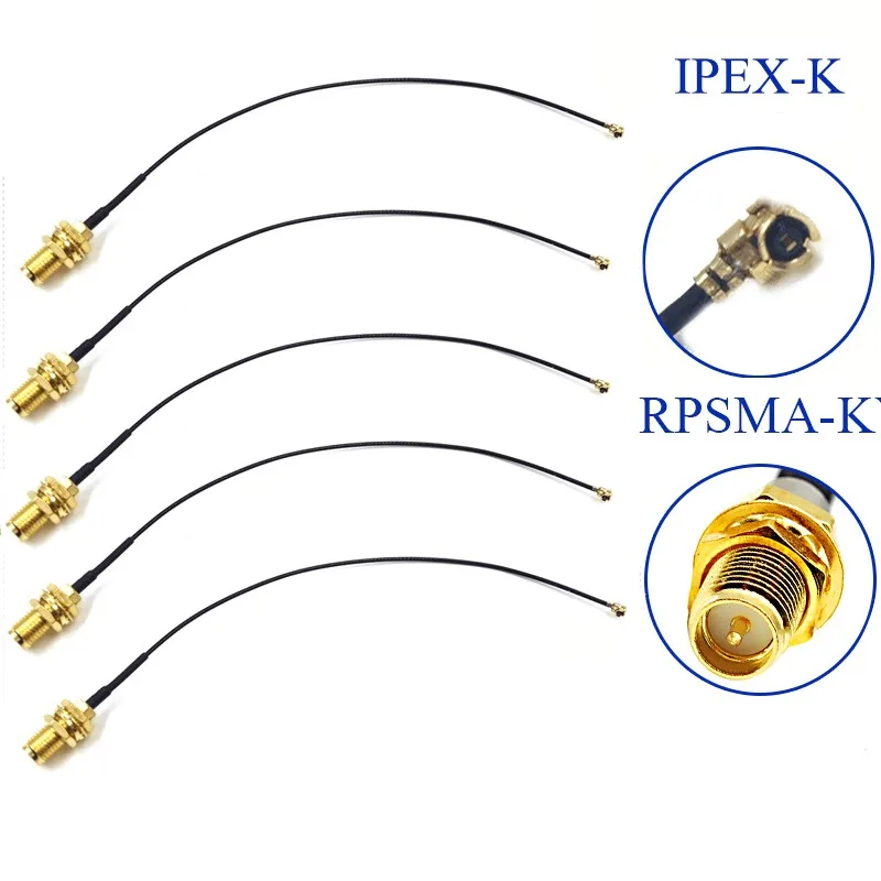 

5pcs SMA Connector Cable Female To UFL/u.FL/IPX/IPEX UFL To SMA Female RG1.13 Antenna RF Cable Assembly RP-SMA-K High Quality