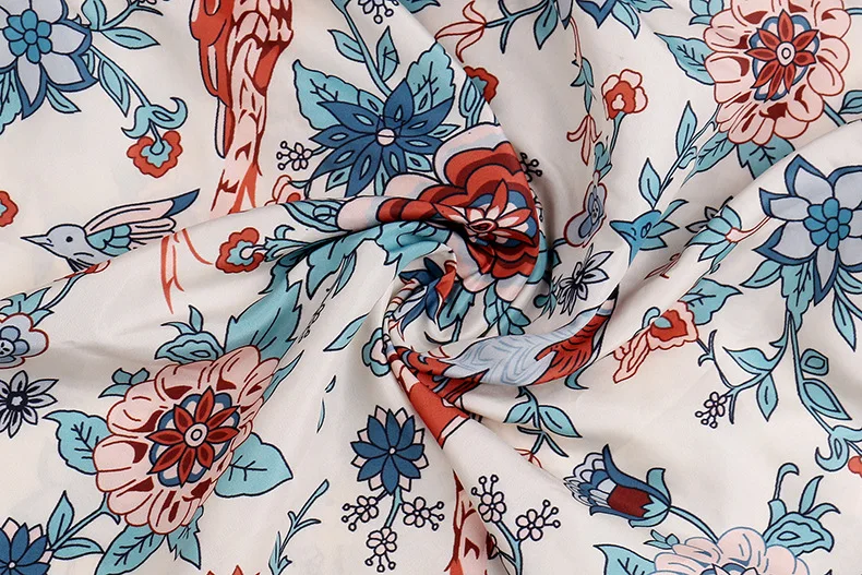 

Peacock Print Loose Shirt with Buttons and Long Sleeves Women Tops Sexy Blouse