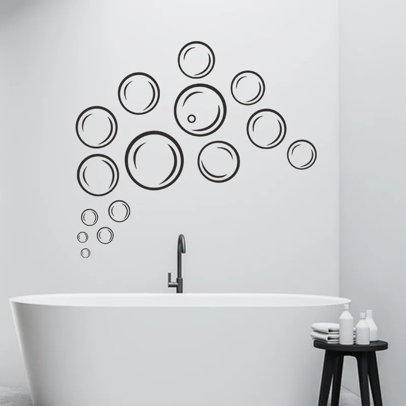 

New DIY Bubble Pattern Wall Sticker Transparent Glass Stickers PVC Waterproof Wall Decals Bathroom Wall Door Sticker Home Decor