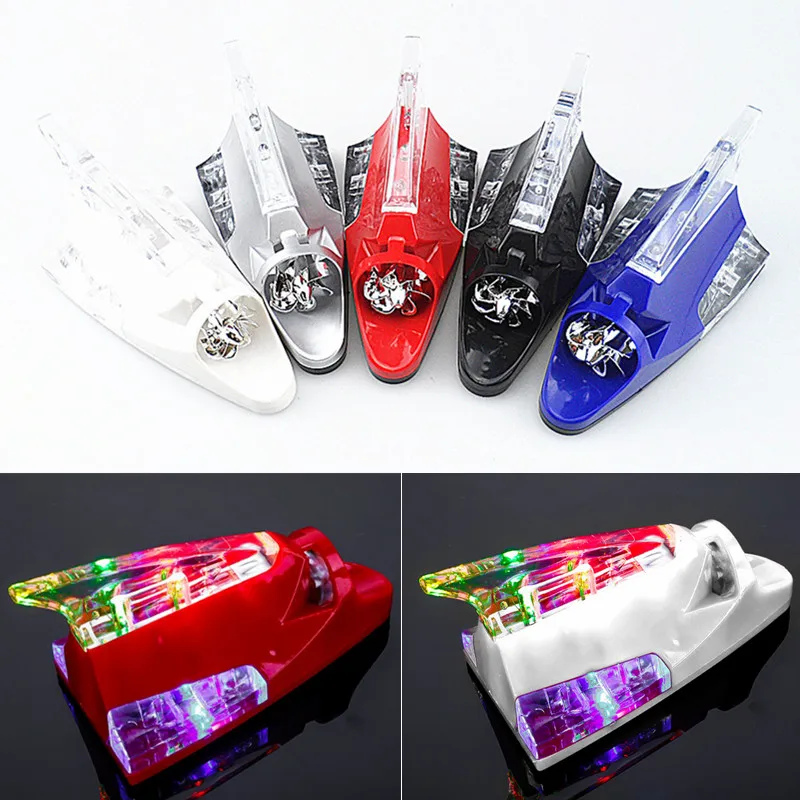 

Universal Auto Wind Energy Lamps Colorful Night Car Flash Fin Roof Warning Lights Driving Multifunction Decoration Accessories