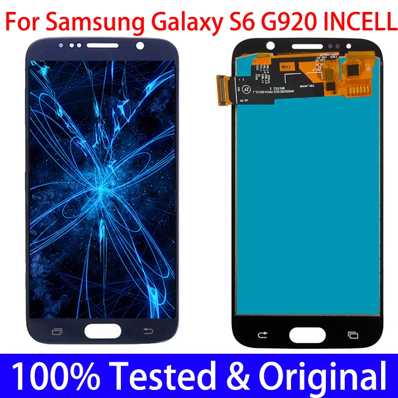 

100% Оригинальный протестированный TFT INCELL ЖК-дисплей для SAMSUNG GALAXY S6 G920 G920F G920FD дисплей сенсорный экран сборка Запчасти рамка