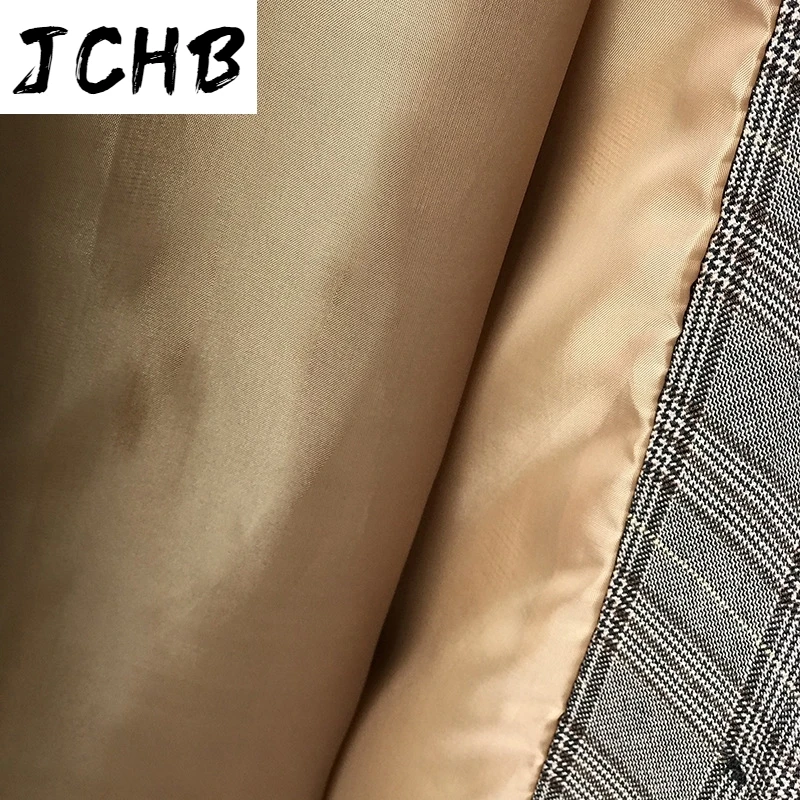 

SHZQJCHB Vintage Plaid Blazer Jacket For Women Loose Long Sleeve Office Coat With Pockets Casual Double Breasted Outerwear Tops