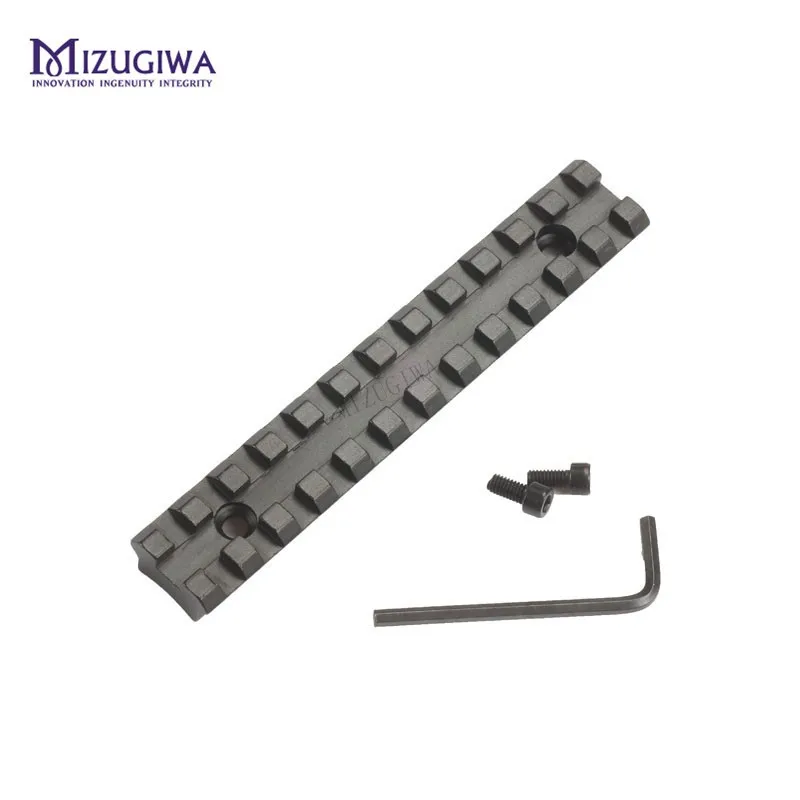 

12 Slots 124.5mm 4.9" Screws Curve Rifle Scope Picatinny Round Bottom 20mm Weaver Rail Mount Base Install Scope Pistol