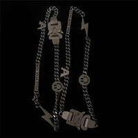 new alyx hero chain necklace street accessories metal travis scott smiley pearl necklace