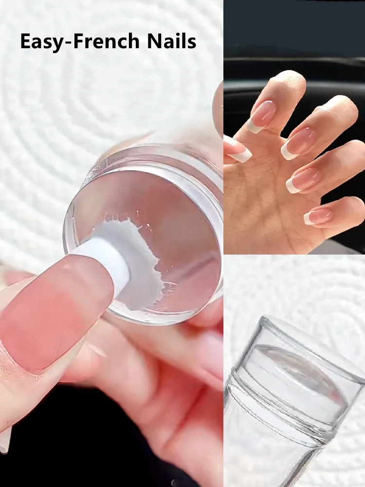 1 шт. прозрачные силиконовые французские ногти Stamper &amp скребок набор 3 5 см ручка