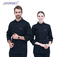 chef jacket men women long sleeve kitchen cook coat restaurant clothes pastry bakery food service tops hotel waiter uniform