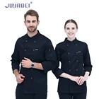 Шеф-повар куртка для мужчин и женщин с длинным рукавом кухня повар куртка одежда для ресторанов Кондитерские хлебобулочные изделия сервис Топы отель униформа официанта