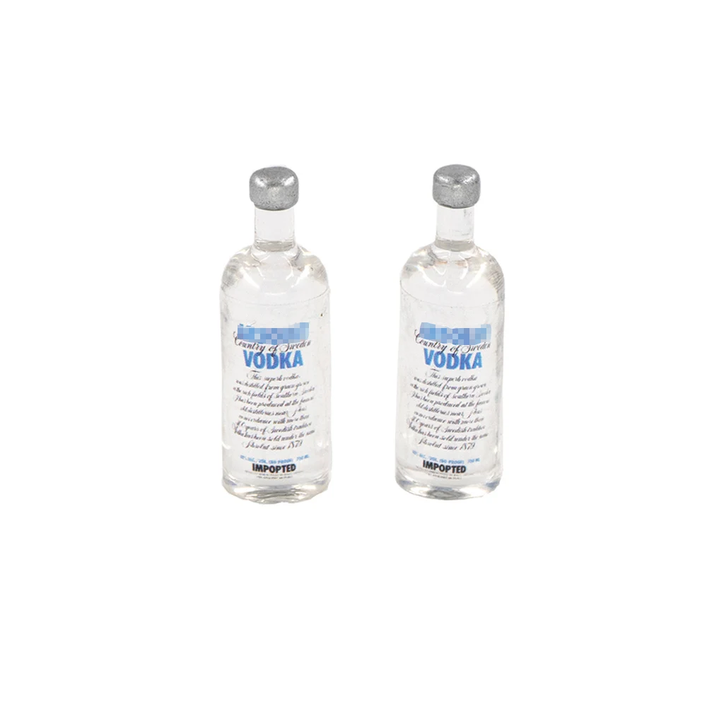 

Миниатюрные аксессуары для кукольного домика, Миниатюрные аксессуары, имитация мини-бутылки водки, модель бутылки вина, игрушки для украше...