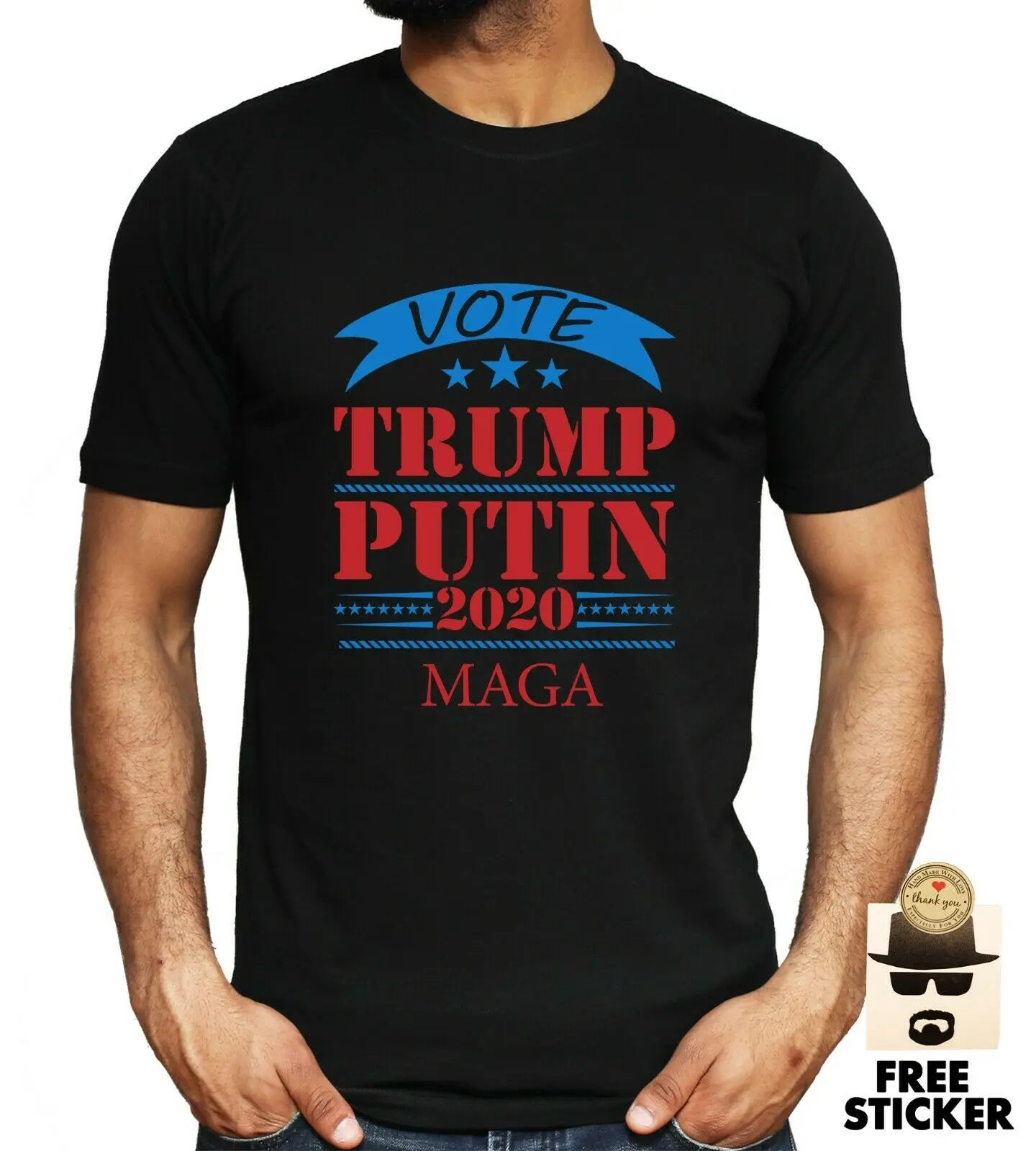 Голосуя Трамп в. В. Путиным 2020 футболка США американский президент Мужская