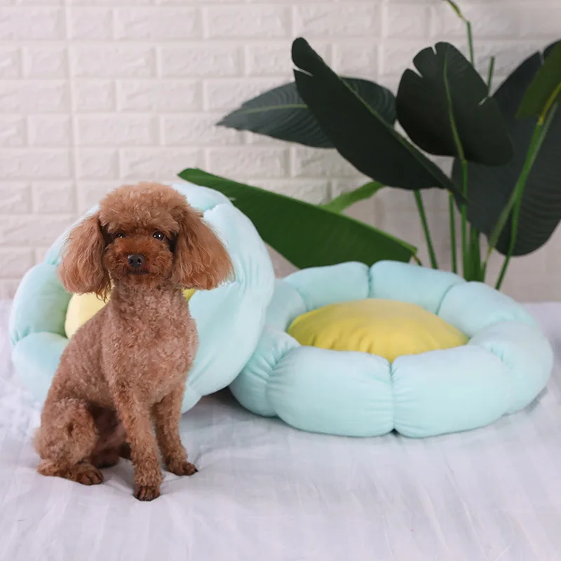 

Pet Supplies Round Warm Dog Sofa Breathable Comfortable Cat Bed Filled Cotton Puppy Kennel Suitable for Teddy Dog Accessories