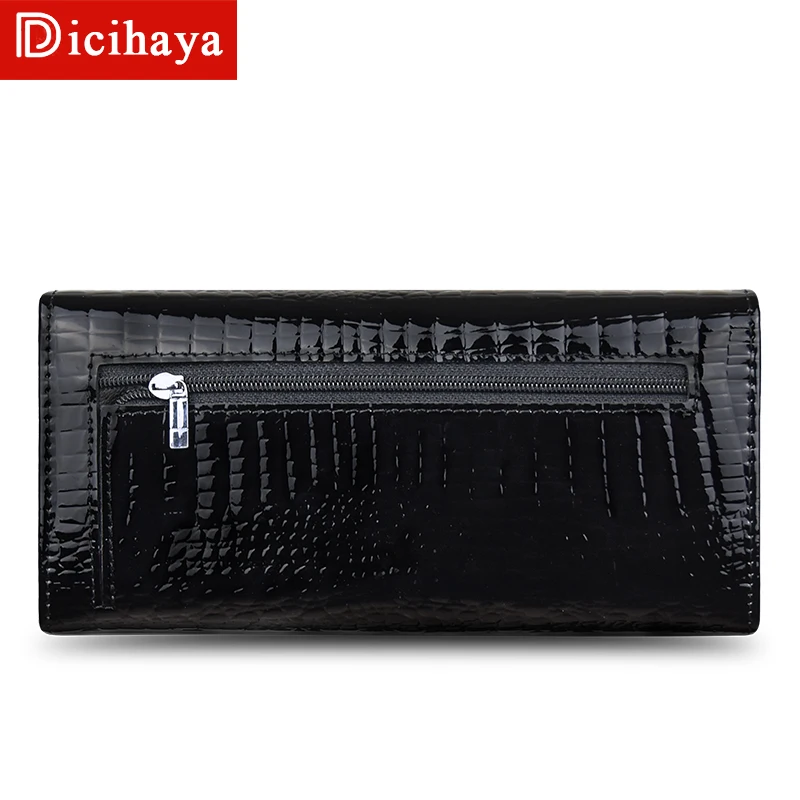 Кошельки DICIHAYA из натуральной кожи для женщин длинные дамские бумажники на