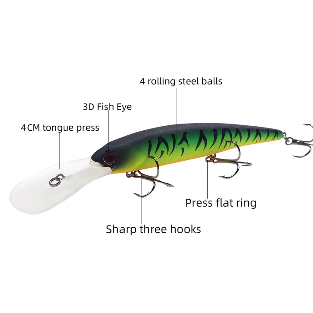 Рыболовная приманка блесна длинный язык рот 16 см 19 г жесткая искусственная |