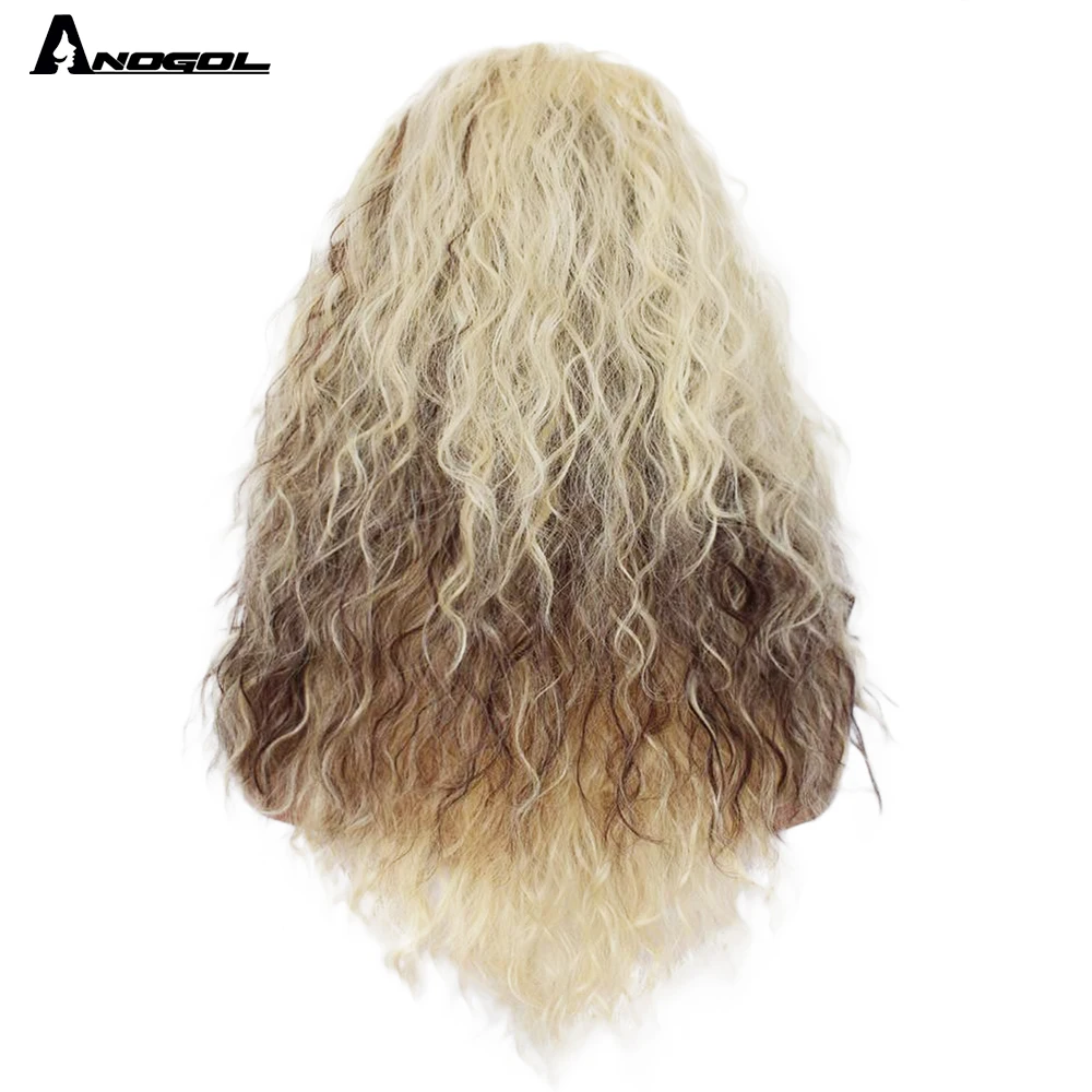 Женский длинный синтетический парик Anogol в стиле диско качающийся кудрявый