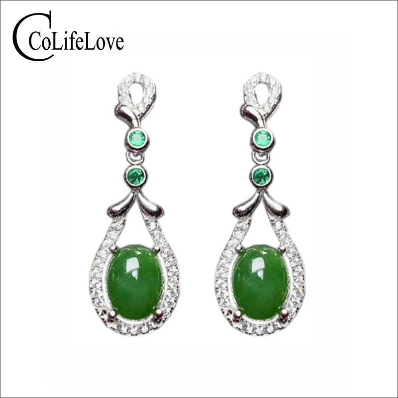 Женские серьги подвески из серебра 925 пробы 7 Х9 мм|Серьги-подвески| |