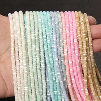 2x4mm natural shell beads multi color rondelle bead dyed mother of pearl shell loose spacer beads for making jewelry