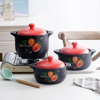 ceramic casserole open flame household soup stew pot gas high temperature resistant ceramic gas stove healthy uncoated
