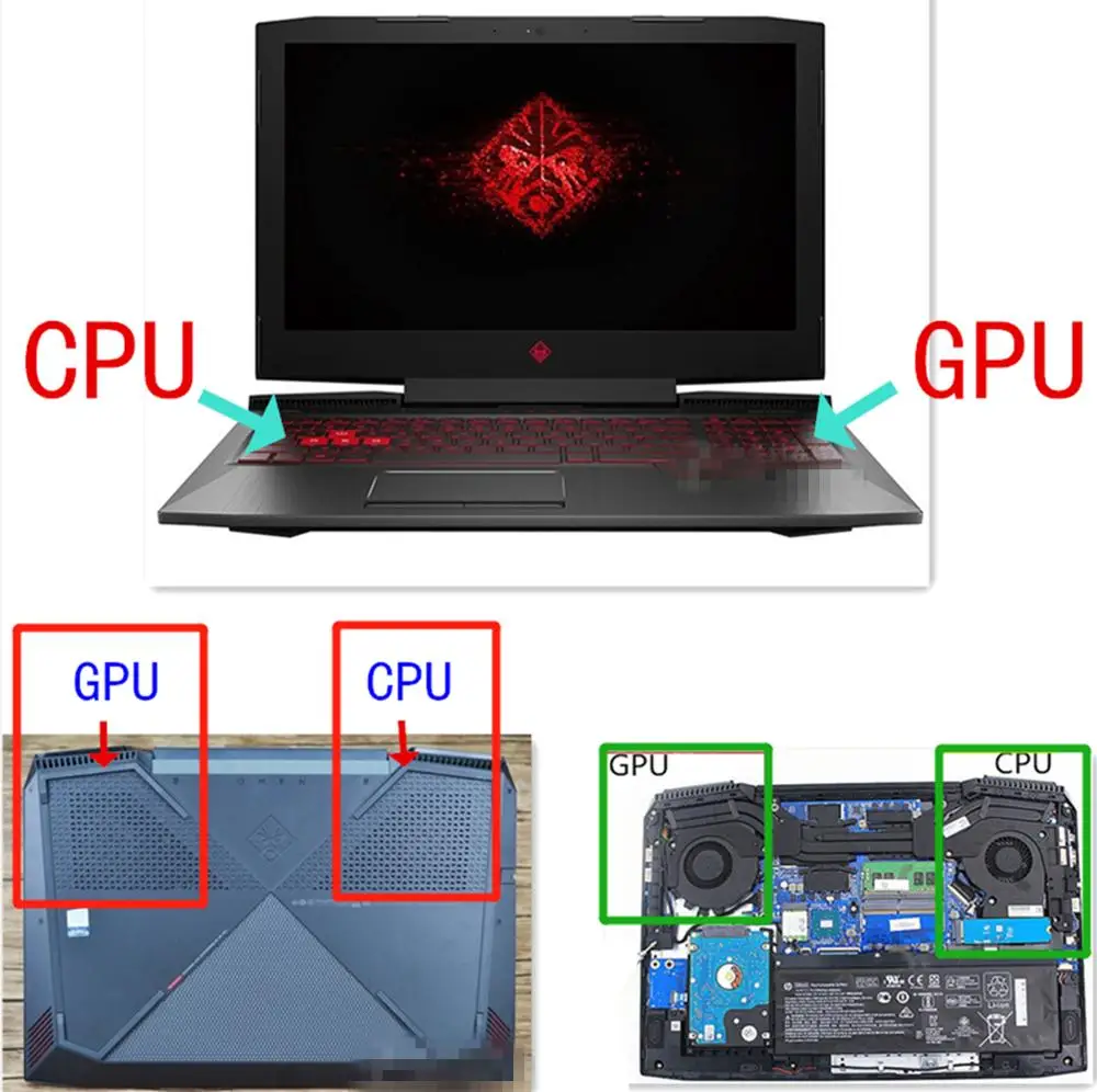 Новый охлаждающий вентилятор для ноутбука HP OMEN Pro 3plus gpu Omen15-CE от TPNQ194 15-CE010CA 15-CE011DX |