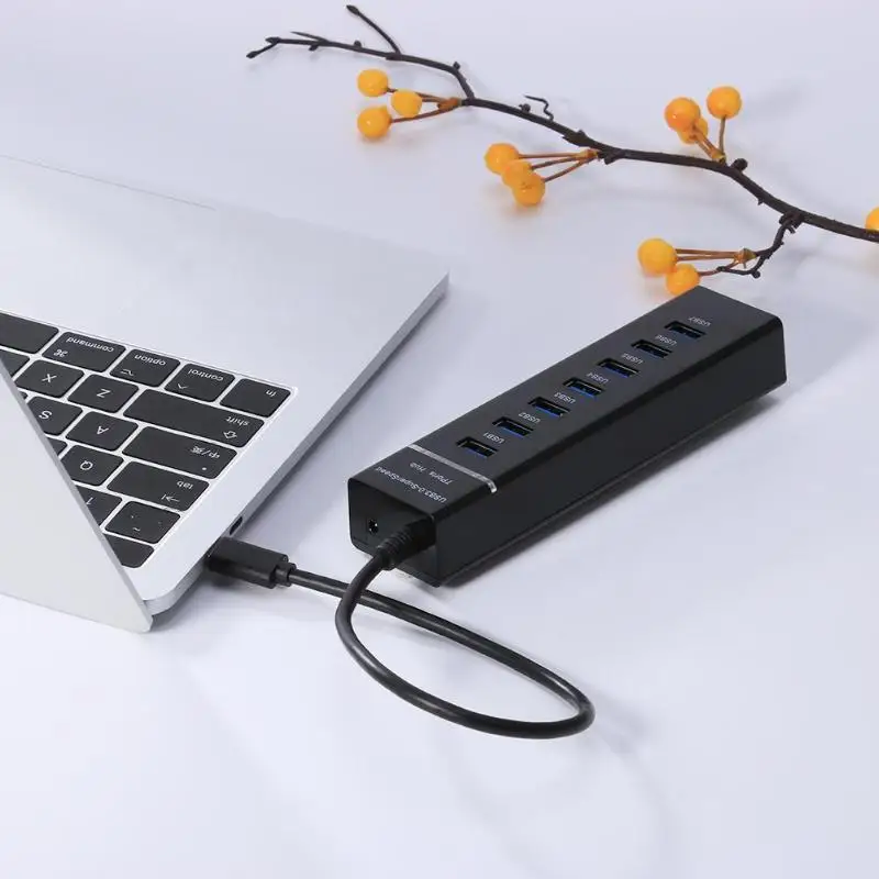 Адаптер преобразователя Type C в usb хаб 7 1 высокоскоростной портов USB 3 разветвитель