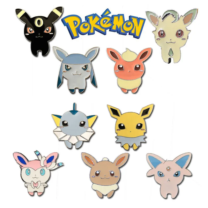 Новый Go Evee значок для костюма брошь Аниме Косплей коллекция рюкзак булавка