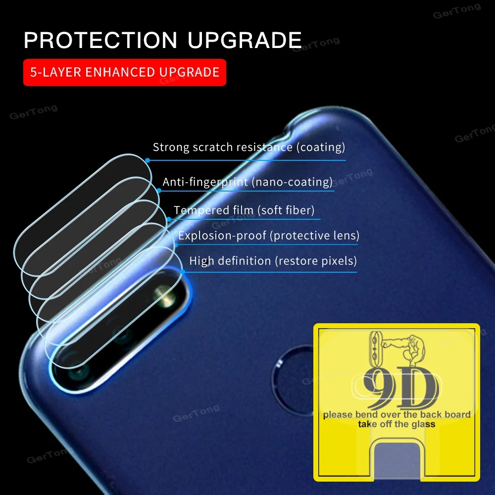 9D пленка для объектива камеры стекло Huawei Y7 Pro Y9 Prime 2019 Y6 2018 мягкая защита экрана Nova
