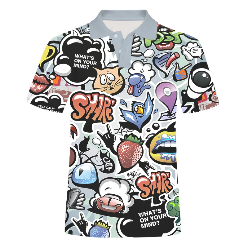 

OGKB EU/US размер 3D забавные Psychedelic футболки поло с принтом хипстерские повседневные абстрактные аниме граффити рубашки поло для мужчин женщин ...