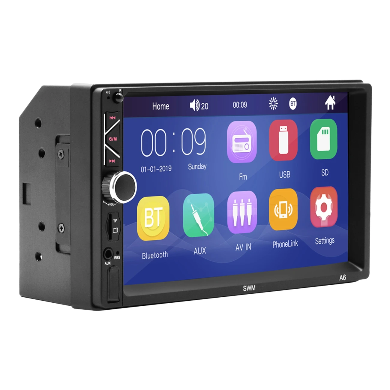 

A6 Car MP5 Player 7 inch Bluetooth Multimedia Audio Stereo HD Screen Player with Digital Display Support AUX USB FM U Disk TF