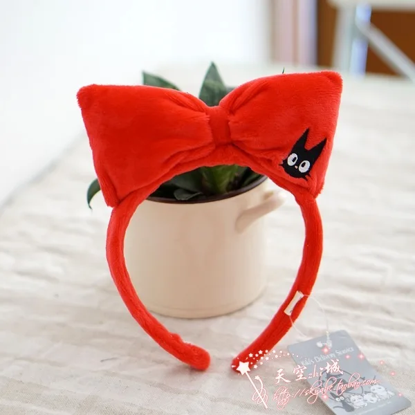 Милый Kiki служба доставки черный кот лук уши плюшевые повязки игрушка Детский