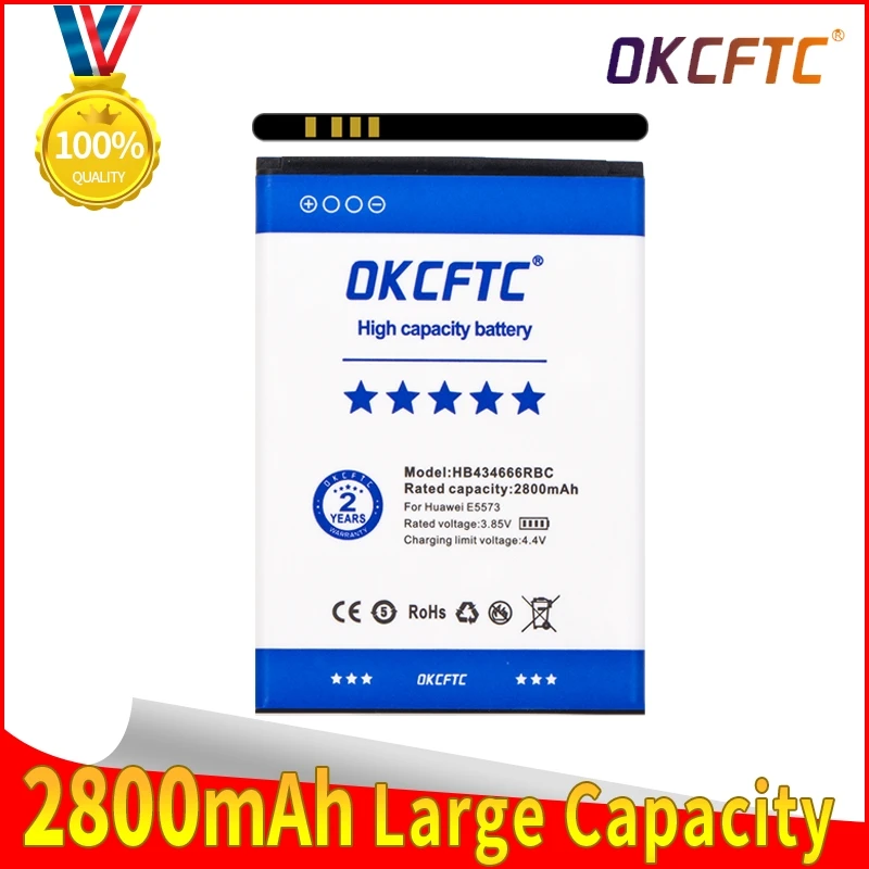 

Original Battery HB434666RBC For Huawei Router E5573 E5573S E5573s-32 E5573s-320 E5573s-606 -806 High Capacity 2800mAh