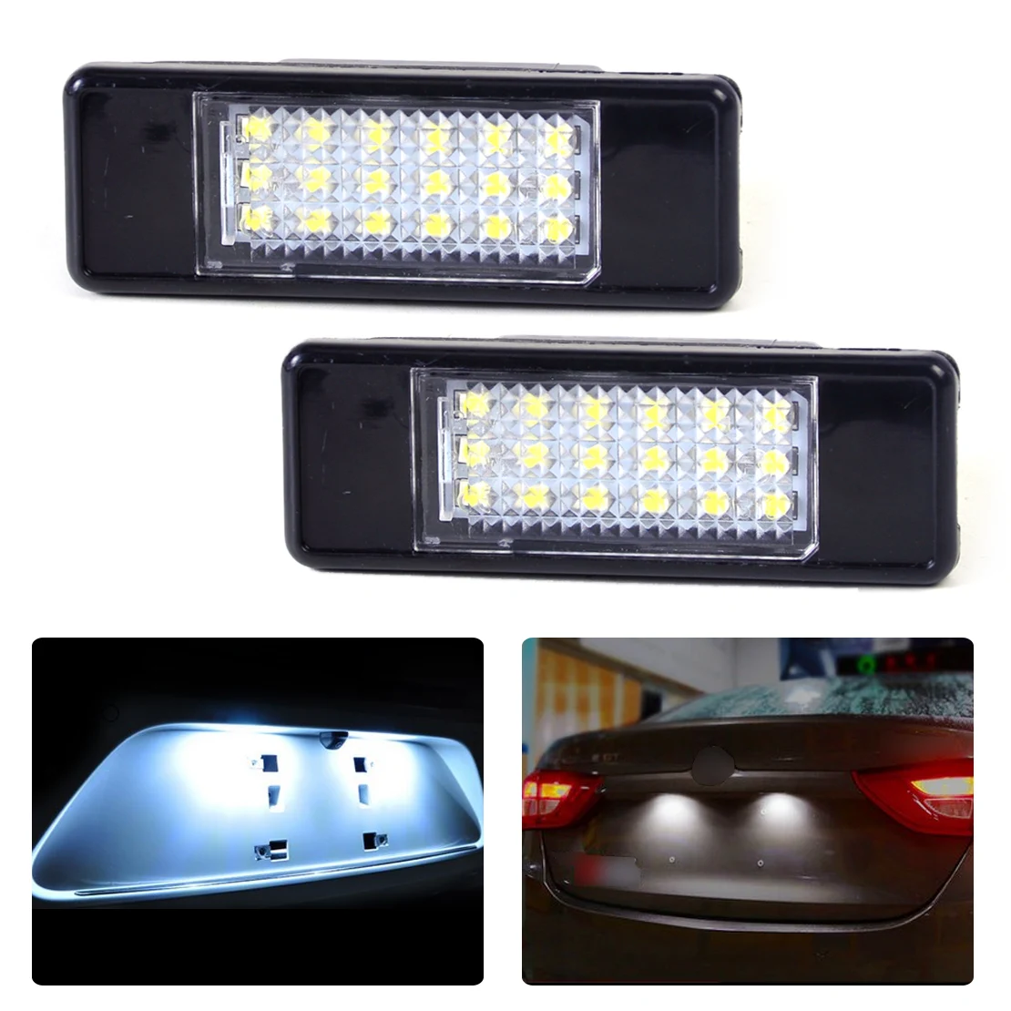 

Лампа для освещения номерного знака, 18 светодиодов, 2 шт., 6340G9 6340A5 6340G3 6340F0, подходит для Peugeot 207 308 406 407 Citroen C2 C3 C4 2/3/5-door