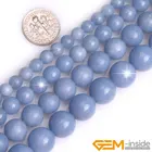 8 мм натуральный камень ангелит круглые свободные бусины для изготовления ювелирных изделий нитка 15 дюймов DIY браслет ожерелье ювелирные изделия бусины Бесплатная доставка