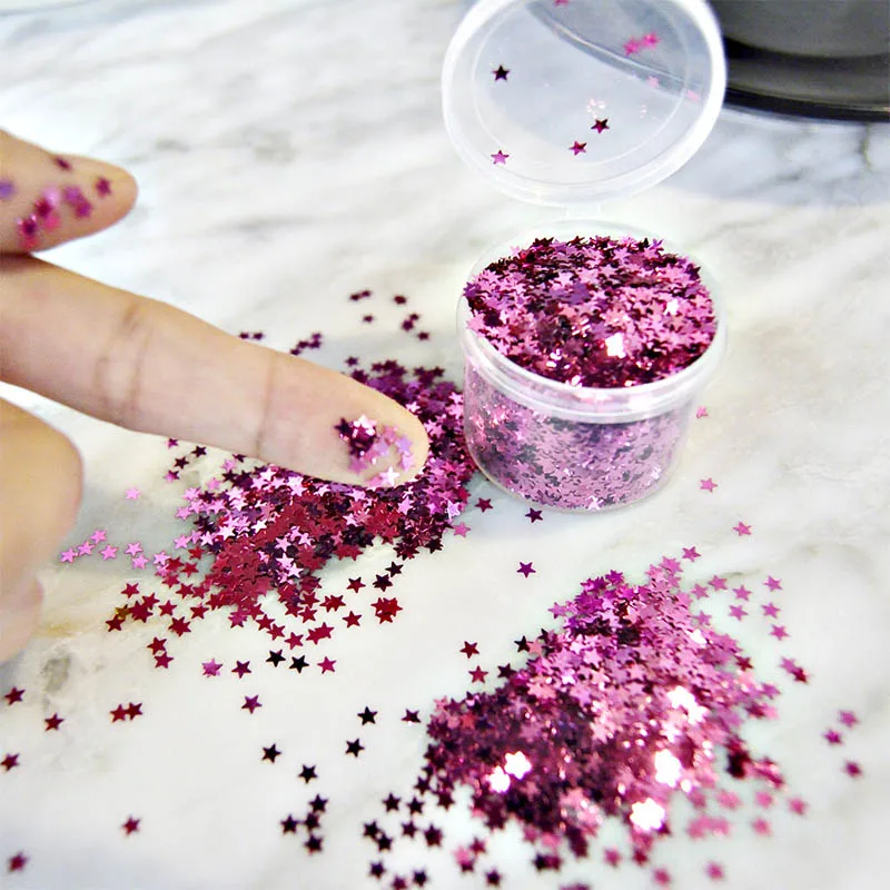 3 мм Лазерная блесток пятиконечная звезда Diy принадлежности для рукоделия