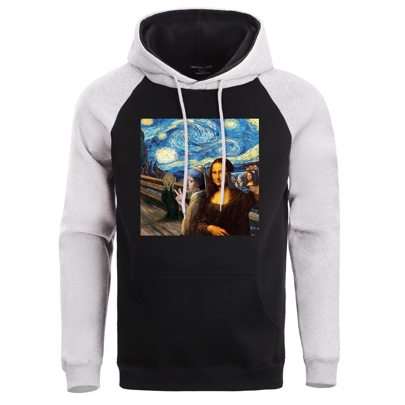 Толстовки Mona Lisa с принтом смайлика мужские высококачественные флисовые