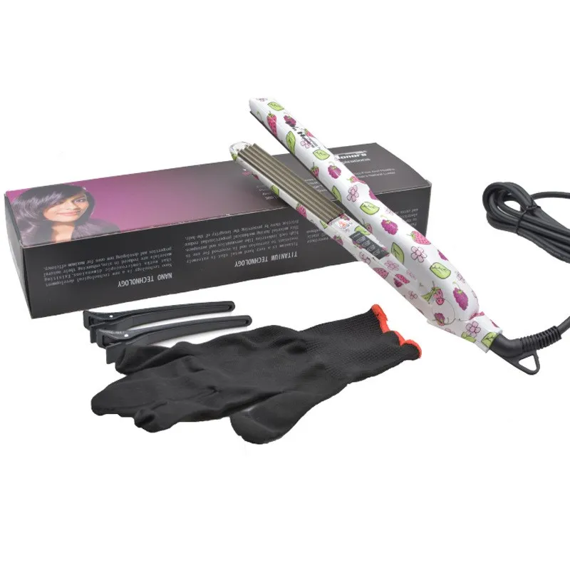 Профессиональные гофрированные щипцы для завивки волос кукурузная пластина