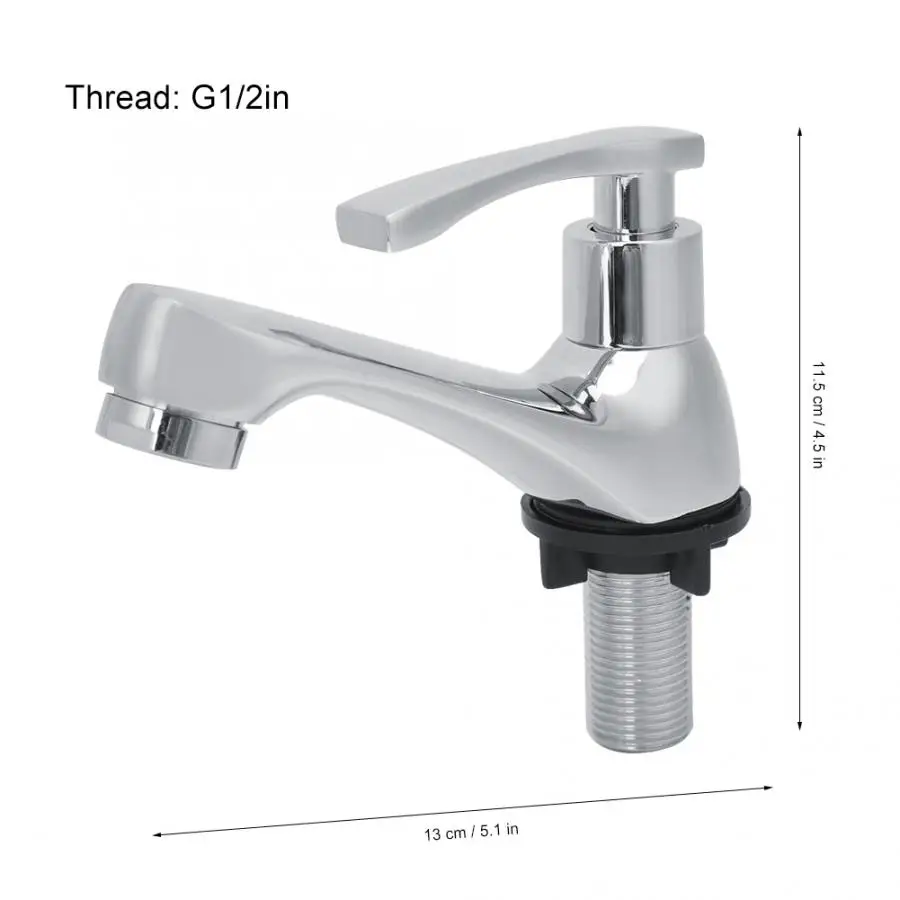 G1/2in Single Handle Zinc Alloy Household Faucet Water Tap for Home Bathroom Use | Обустройство дома