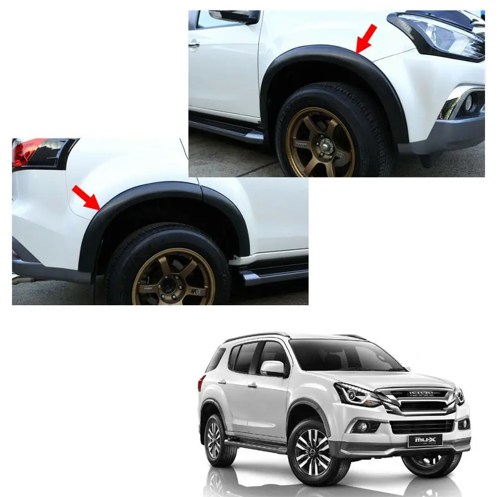 Крыло брызговиков арки колеса для ISUZU Mu x 2017 2018 2019 2020 MUX матовый черный