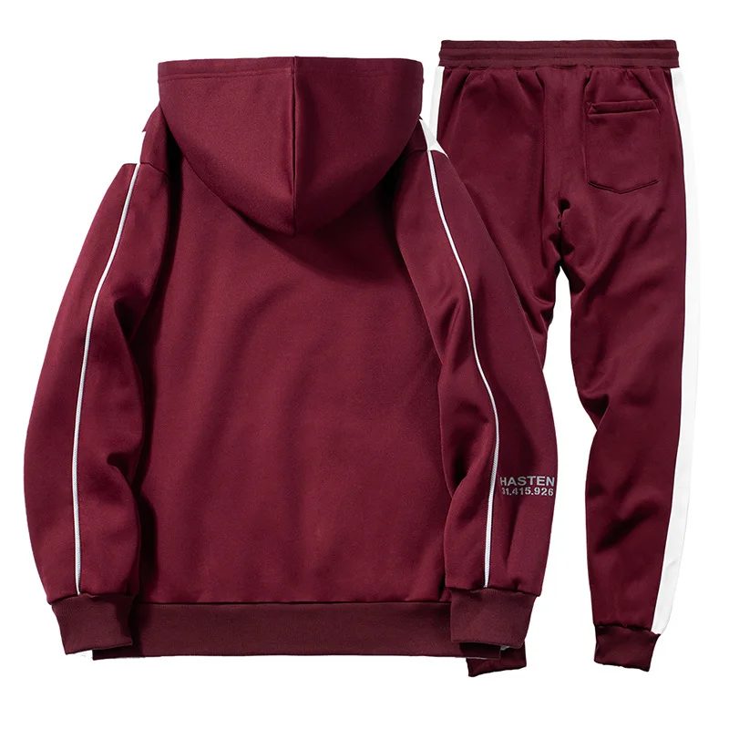 Мужской Повседневный свитер с капюшоном круглым вырезом и надписью | Мужская