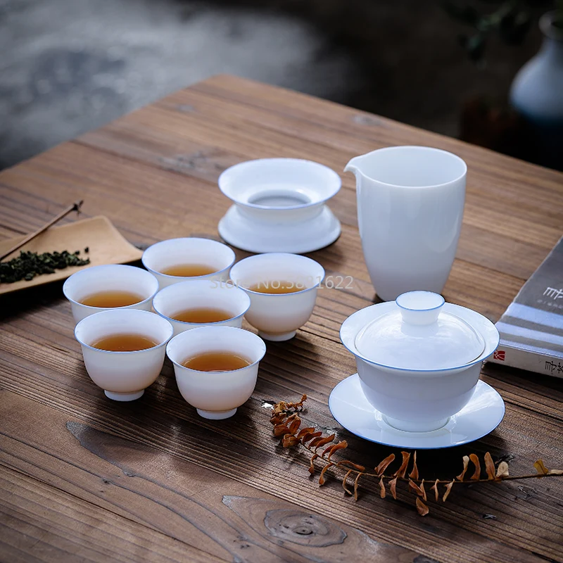 Керамическая чайная чашка из фарфора gaiwan | Дом и сад