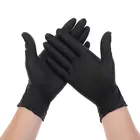 Перчатки нитриловые одноразовые для бытовой уборки, черные, 50100 шт.